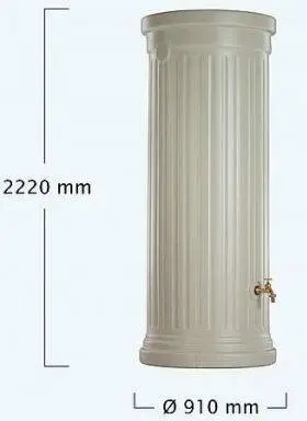 1000L Column Water Tank - Sand Beige 5 1000L Column Water Tank - Sand Beige - Image 3
