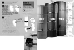 150L Woodgrain Effect Polybutt Water Butt - Oak Brown 10 150L Woodgrain Effect Polybutt Water Butt - Oak Brown -Grosafe Shop 110lg11 12 png