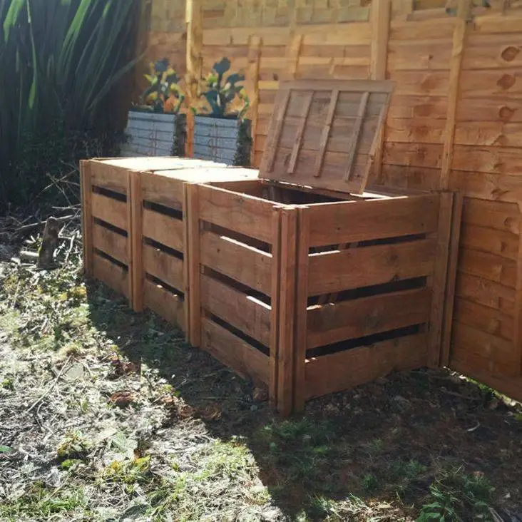 1150 Litre Blackdown Range Triple Slotted Wooden Composter With Lids 3 1150 Litre Blackdown Range Triple Slotted Wooden Composter With Lids