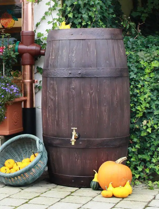 250L Barrique Oak Wood Effect Water Butt Barrel 4 250L Barrique Oak Wood Effect Water Butt Barrel - Image 2