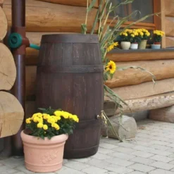 250L Barrique Oak Wood Effect Water Butt Barrel 13 250L Barrique Oak Wood Effect Water Butt Barrel -Grosafe Shop 250l barrique oak wood effect water butt barrel 4 2 jpg