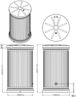 2000L Column Water Tank -Grosafe Shop 3 4505 2000l column 2 png