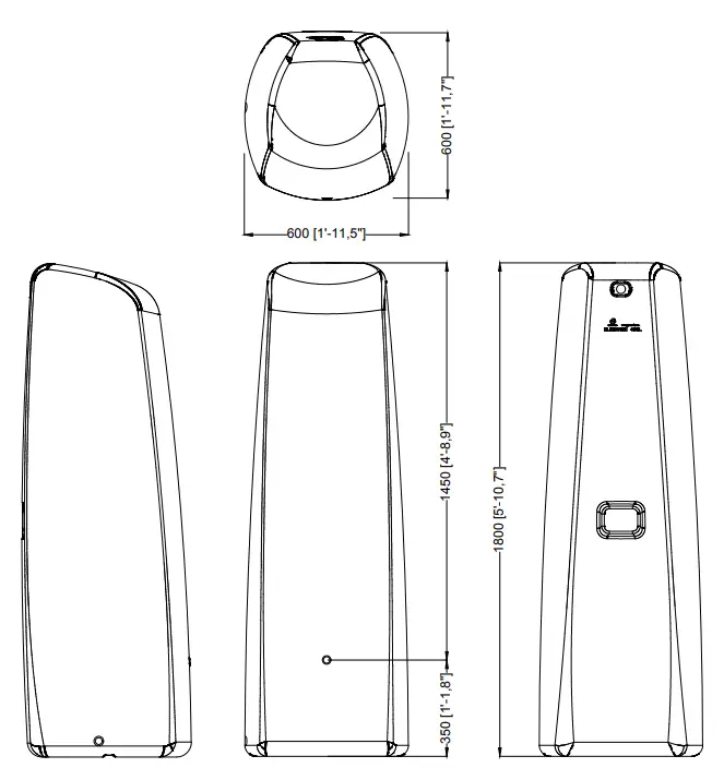 400L Elegance Wall Tank - Stone Grey 8 400L Elegance Wall Tank - Stone Grey - Image 6