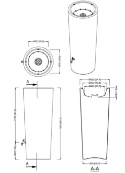 350L Natura 2 In 1 Water Tank With Planter - Sahara Beige -Grosafe Shop 3 4574 5 6 and 7 350 natura 3 png