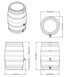 260L Barrica Rain Water Barrel -Grosafe Shop 3 4592 260 barrica png