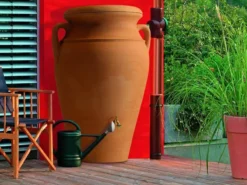300L Helena Amphora Water Butt In Terracotta Effect -Grosafe Shop 300l helena amphora water butt 2 2 jpg
