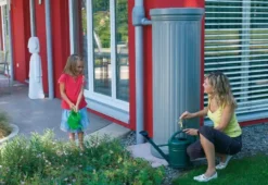 330L Column Water Tank In Stone Grey
