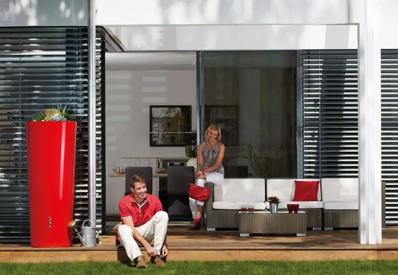 350L Opulent Colour 2 In 1 Water Tank With Planter - Tomato Red 7 350L Opulent Colour 2 In 1 Water Tank With Planter - Tomato Red - Image 5