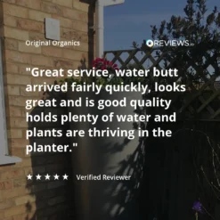 380L Garden Planter Water Butt Millstone Grit With Tap Kit & Diverter -Grosafe Shop 380l garden planter water butt millstone grit with tap kit diverter jpg