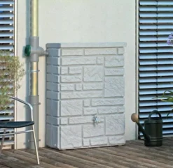 300L Maurano Stone Effect Water Butt - Granite 9 300L Maurano Stone Effect Water Butt - Granite -Grosafe Shop 3p technik decorative maurano stone wall effect water butt tanks granite 1 jpg