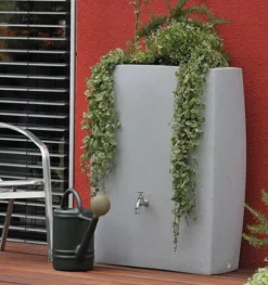 275L Noblesse Decorative Water Butt - Granite -Grosafe Shop 3p technik noblesse decorative water butt tanks granite 1 jpg