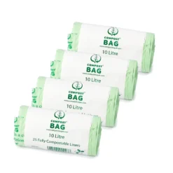 4 Pack X 10Ltr Caddy Liner - 25 Bags