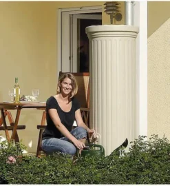 500L Column Water Tank In Sand Beige