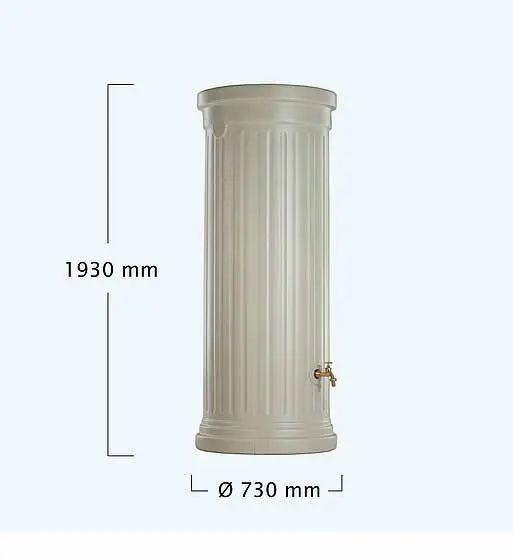 500L Column Water Tank In Sand Beige 5 500L Column Water Tank In Sand Beige - Image 3