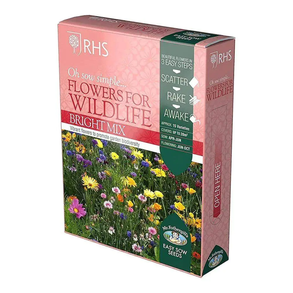20g RHS Flowers For Wildlife - Bright Seeds Mix - Licensed By The Royal Horticultural Society 3 20g RHS Flowers For Wildlife - Bright Seeds Mix - Licensed By The Royal Horticultural Society