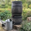 ROTO Water Barrel 50L -Grosafe Shop 50 litre small water butt barrel oak effect jpg