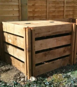 600 Litre Blackdown Range Single Slotted Wooden Composter With Lid