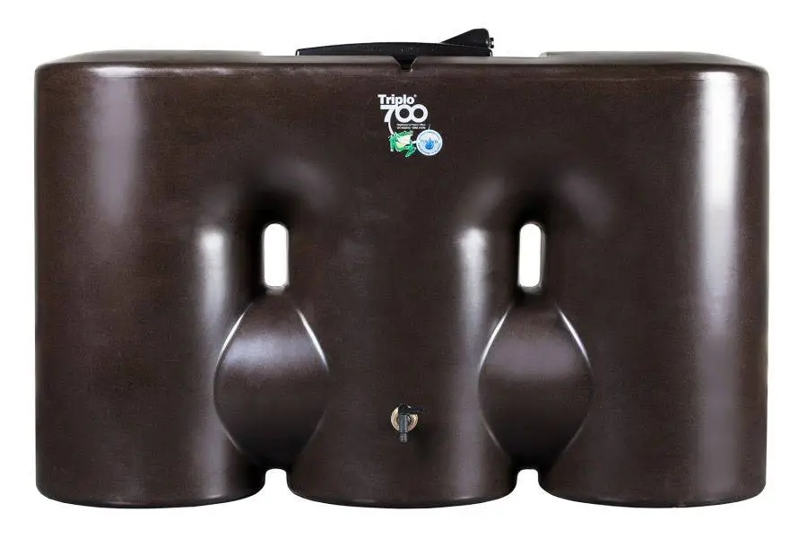 700L TRIPLO Polytank Water Tank - Oak Brown 3 700L TRIPLO Polytank Water Tank - Oak Brown