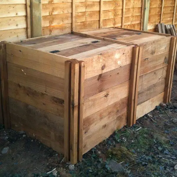 800 Litre Blackdown Range Double Standard Wooden Composter With Lids 4 800 Litre Blackdown Range Double Standard Wooden Composter With Lids - Image 2