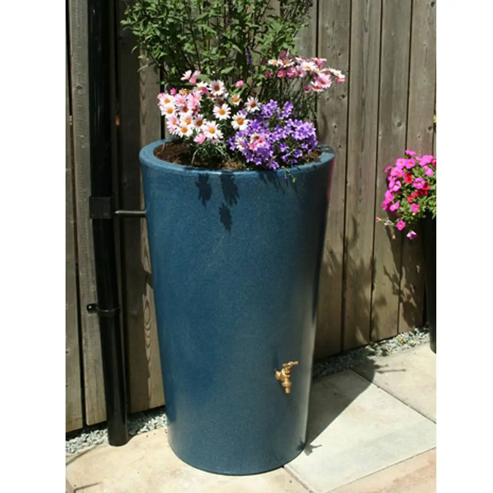 180L Garden Planter Water Butt Blue Stone 3 180L Garden Planter Water Butt Blue Stone