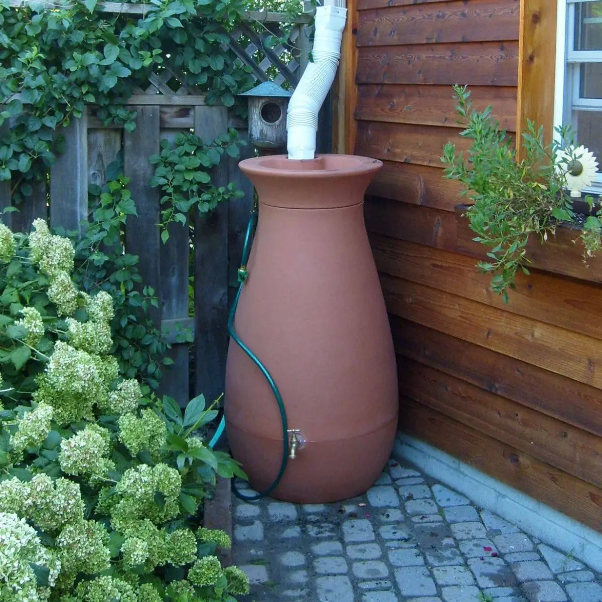 Algreen 245L Cascata Clay Effect Water Butt With Planter 3 Algreen 245L Cascata Clay Effect Water Butt With Planter