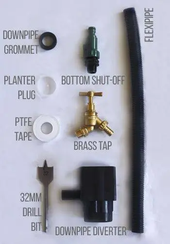 255L Metropolitan Water Butt With Planter In Black 4 255L Metropolitan Water Butt With Planter In Black - Image 2