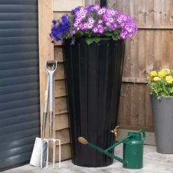 200 Litre Cosmo Water Butt Planter - Black