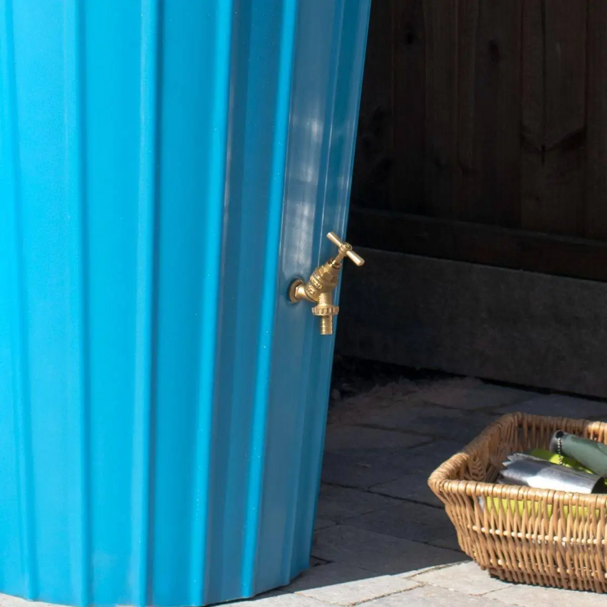 200 Litre Cosmo Water Butt Planter - Sky Blue 4 200 Litre Cosmo Water Butt Planter - Sky Blue - Image 2