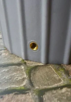 200 Litre Cosmo Water Butt Planter - Grey -Grosafe Shop cosmogrey drawoff jpg