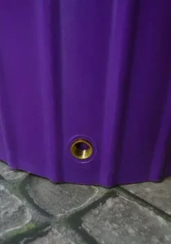 200 Litre Cosmo Water Butt Planter - Purple -Grosafe Shop cosmopur drawoff jpg