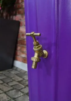 200 Litre Cosmo Water Butt Planter - Purple -Grosafe Shop cosmopur tap jpg