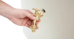 400L Elegance Wall Tank - Sand Beige -Grosafe Shop elegance wandtank auslaufhahn png