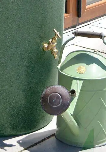 380L Garden Planter Water Butt Green Marble With Tap Kit & Diverter 4 380L Garden Planter Water Butt Green Marble With Tap Kit & Diverter - Image 2