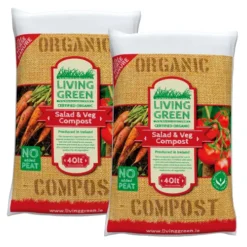 Pack Of 2 X Living Green 40L Organic Salad & Vegetable Compost