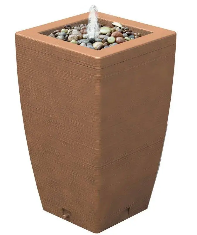 Algreen 185L Madison Rain Barrel With Fountain - Terracotta Effect 4 Algreen 185L Madison Rain Barrel With Fountain - Terracotta Effect - Image 2