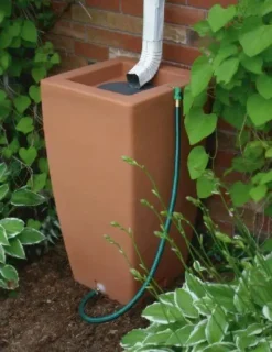 Algreen 185L Madison Rain Barrel In Terracotta Effect