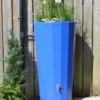 255L Metropolitan Water Butt With Planter In Blue -Grosafe Shop metro blue 1 2 jpg