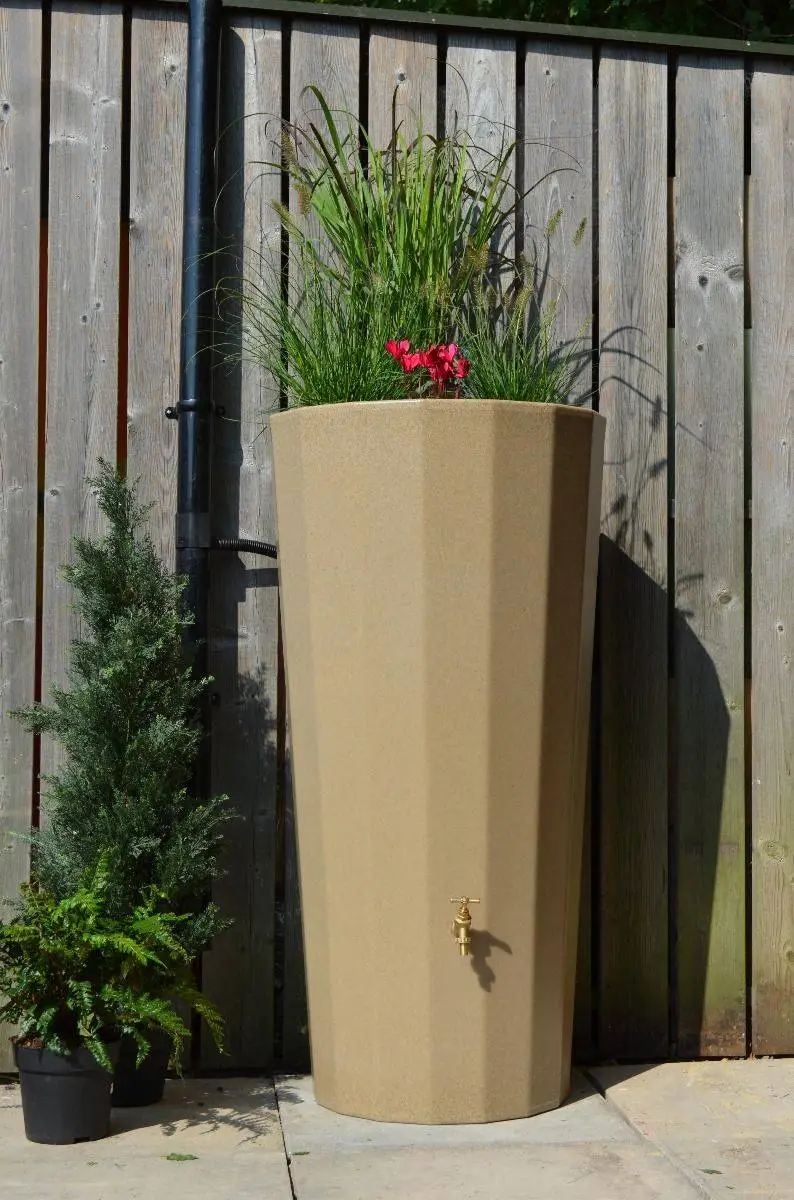 255L Metropolitan Water Butt With Planter In Sandstone 3 255L Metropolitan Water Butt With Planter In Sandstone