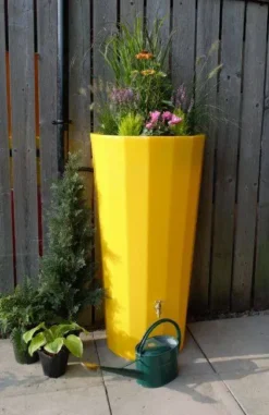 255L Metropolitan Water Butt With Planter In Yellow