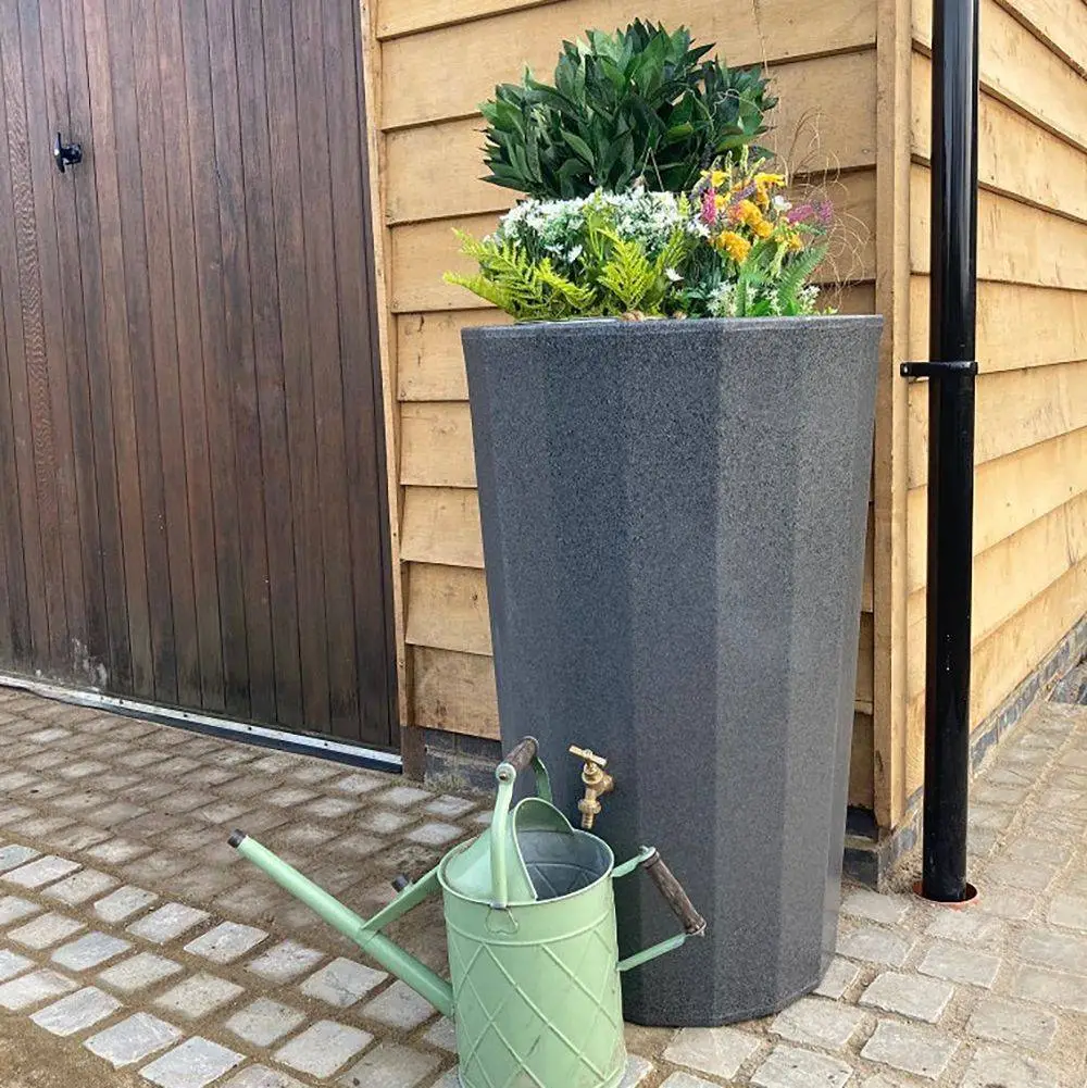 165L Midi Metropolitan Water Butt Planter - Millstone 3 165L Midi Metropolitan Water Butt Planter - Millstone