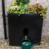 375 Litre Oasis Water Butt Planter - Black -Grosafe Shop oasis blk water butt 01 jpg