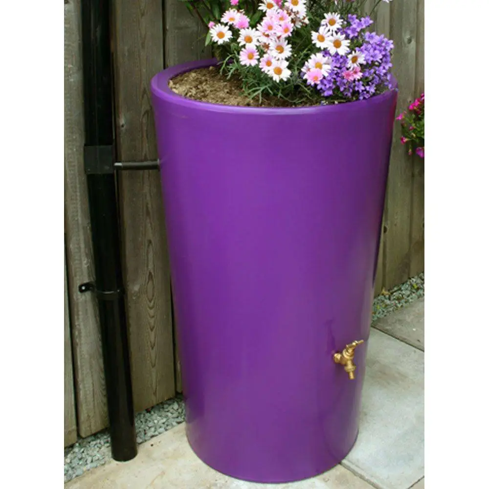 180L Garden Planter Water Butt Purple 3 180L Garden Planter Water Butt Purple