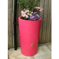 180L Garden Planter Water Butt Pink