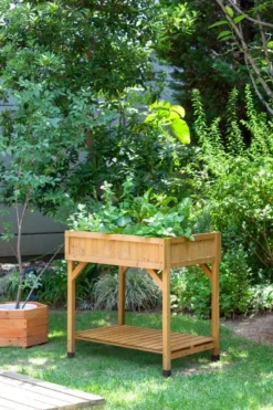 VegTrug Herb Garden Raised Bed - Natural (FSC 100%) -Grosafe Shop rhp6002n herb garden natural jpg
