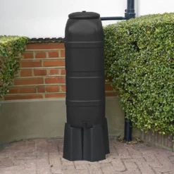 Strata 100L Black Slimline Space Saver Water Butt