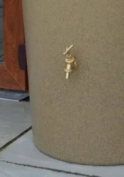 380L Garden Planter Water Butt Sandstone With Tap Kit & Diverter -Grosafe Shop sandstone 2 jpg