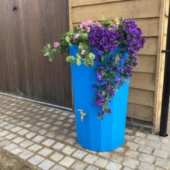 165L Midi Metropolitan Water Butt Planter - Sky Blue