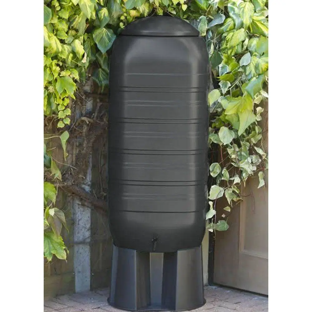 Strata 250L Black Slimline Water Butt With Tap & Lid 4 Strata 250L Black Slimline Water Butt With Tap & Lid - Image 2