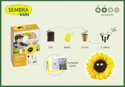 Sembra Kids Sunflower Garden Growing Kit -Grosafe Shop traditional garden games sembra sunflower kit contents web jpg