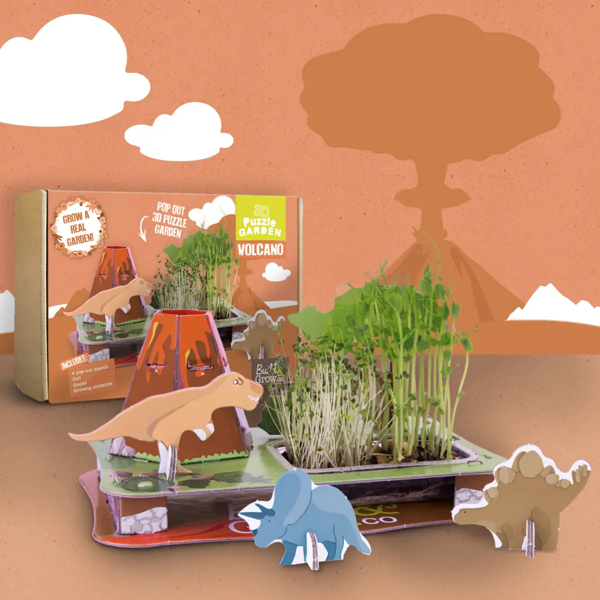 Interactive 3D Puzzle Garden - Volcano - Eco Puzzle 3 Interactive 3D Puzzle Garden - Volcano - Eco Puzzle